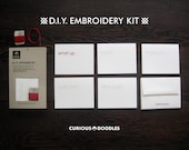 DIY Embroidery Card Kit - 5 Snarky Cards FREE SHIPPING