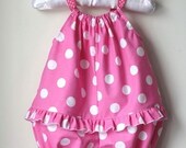 Whimsy Couture Sewing Pattern Tutorial PDF -- Pillowcase Romper -- preemie - 10 girls snap buttontape, center ruffle Instant