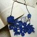 lace necklace -MIHARA- cobalt blue- monaco blue