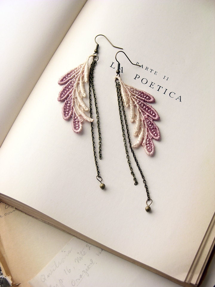 lace earrings - ELSA- ombre-