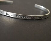 Personalized Sterling Silver Cuff Bracelet -skinny - custom bracelet