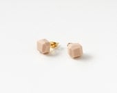 pale pink geo earrings