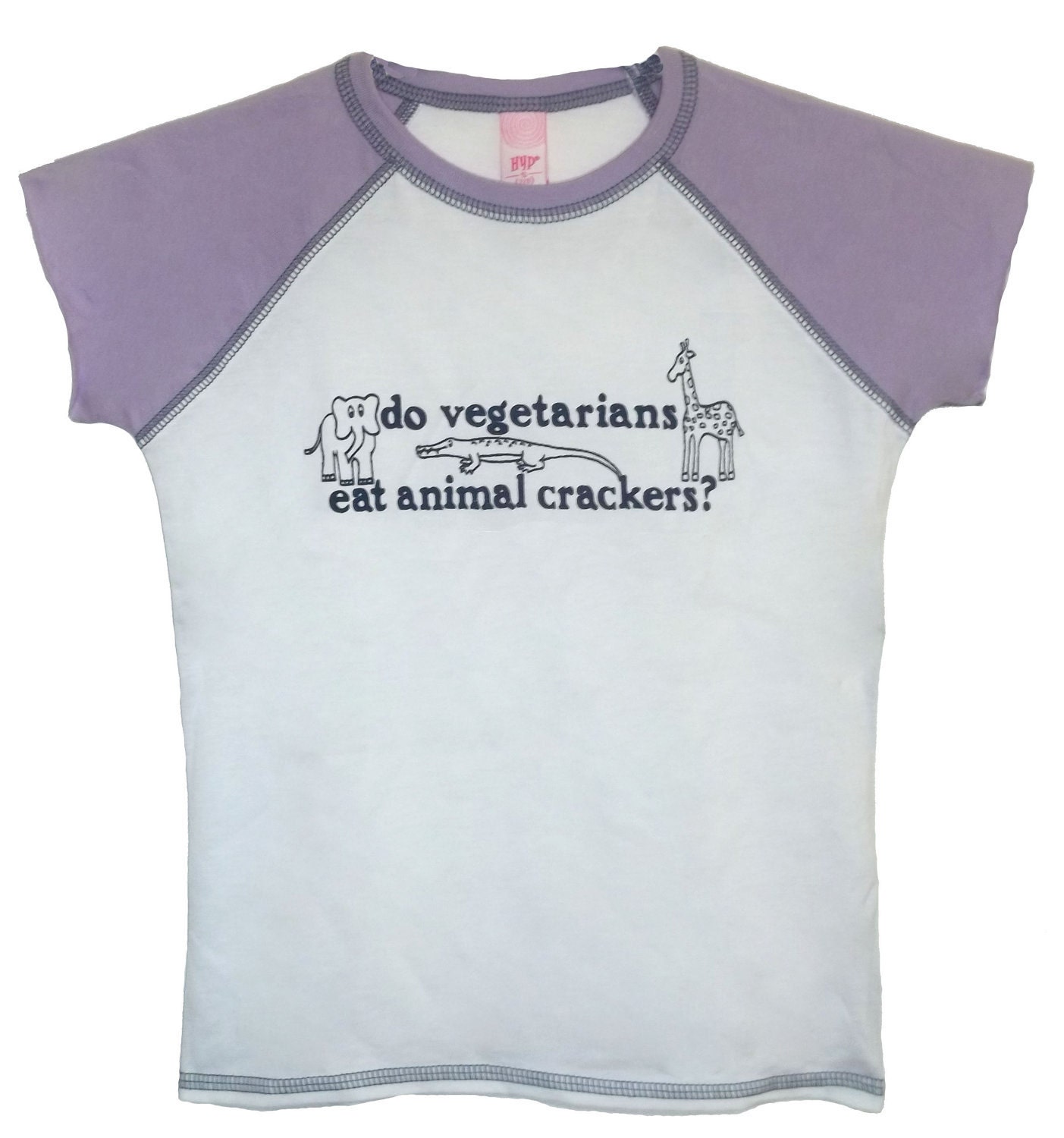 Do Vegetarians Eat Animal Crackers t-shirt (Girls 7/8, 10/12, 14/16)
