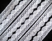 Enchanting White Cotton Cluny Lace (2 yards)