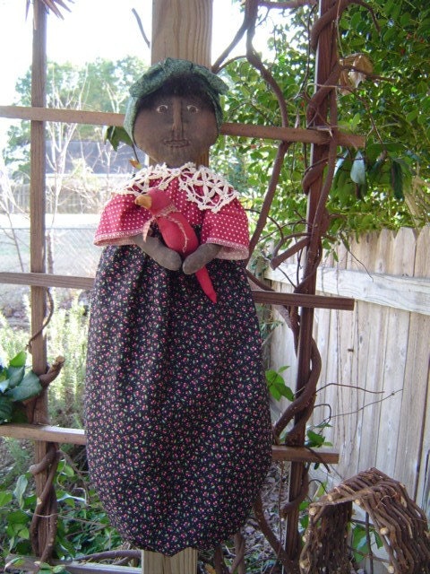 Mammy Bagholder with red bird Doll epattern