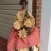 Primitive Mammy Black Doll Fabric Cotton Pattern SSOD MHA Plant Garden 4