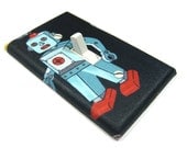 Light Switch Cover Retro Robot Nursery Decor Geek Home Office Decoration Navy Blue Boys Bedroom