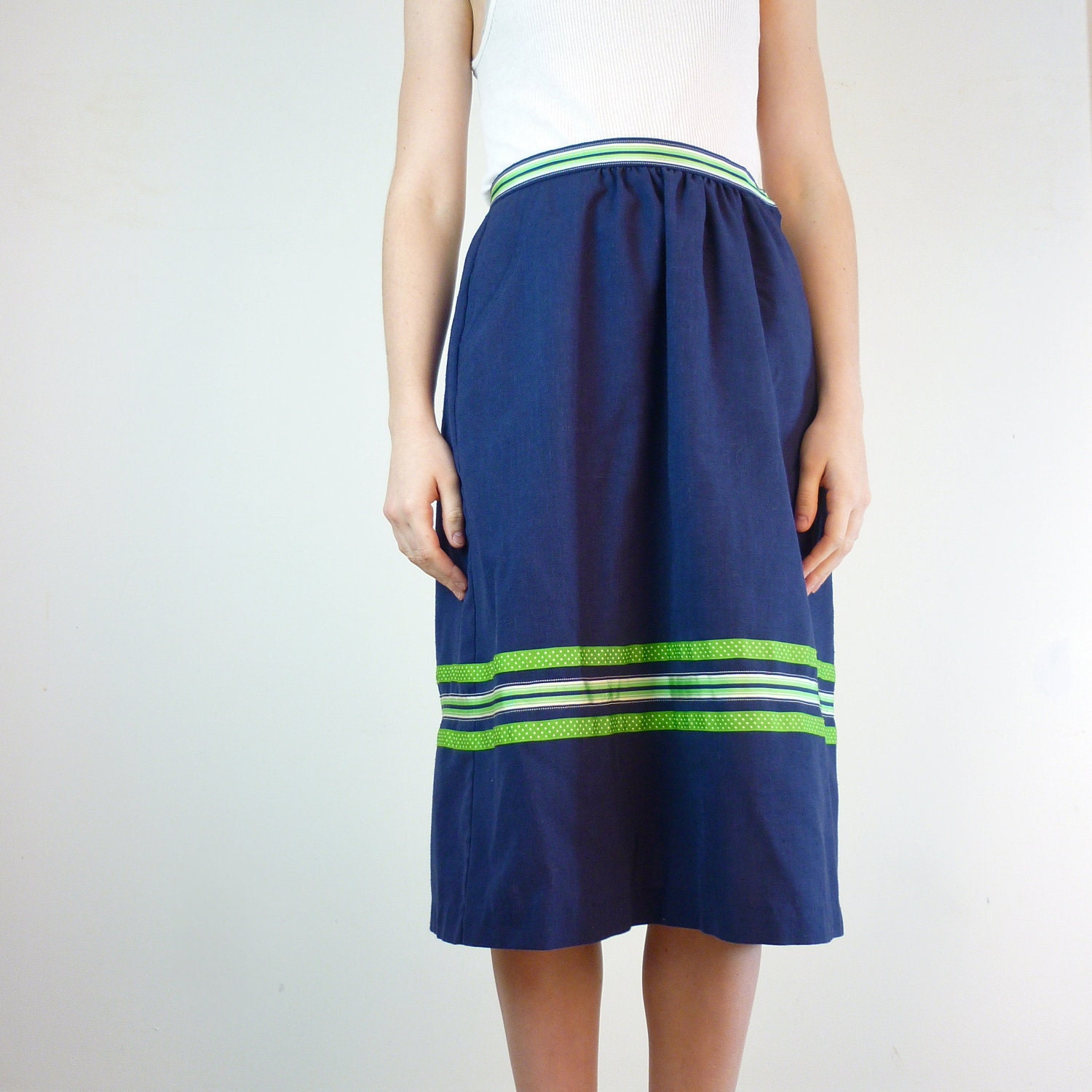 Nautical Skirt - Navy Blue Skirt