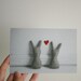 Valentines - Bunny Love  - set of 4 postcards - photo print - felt animals