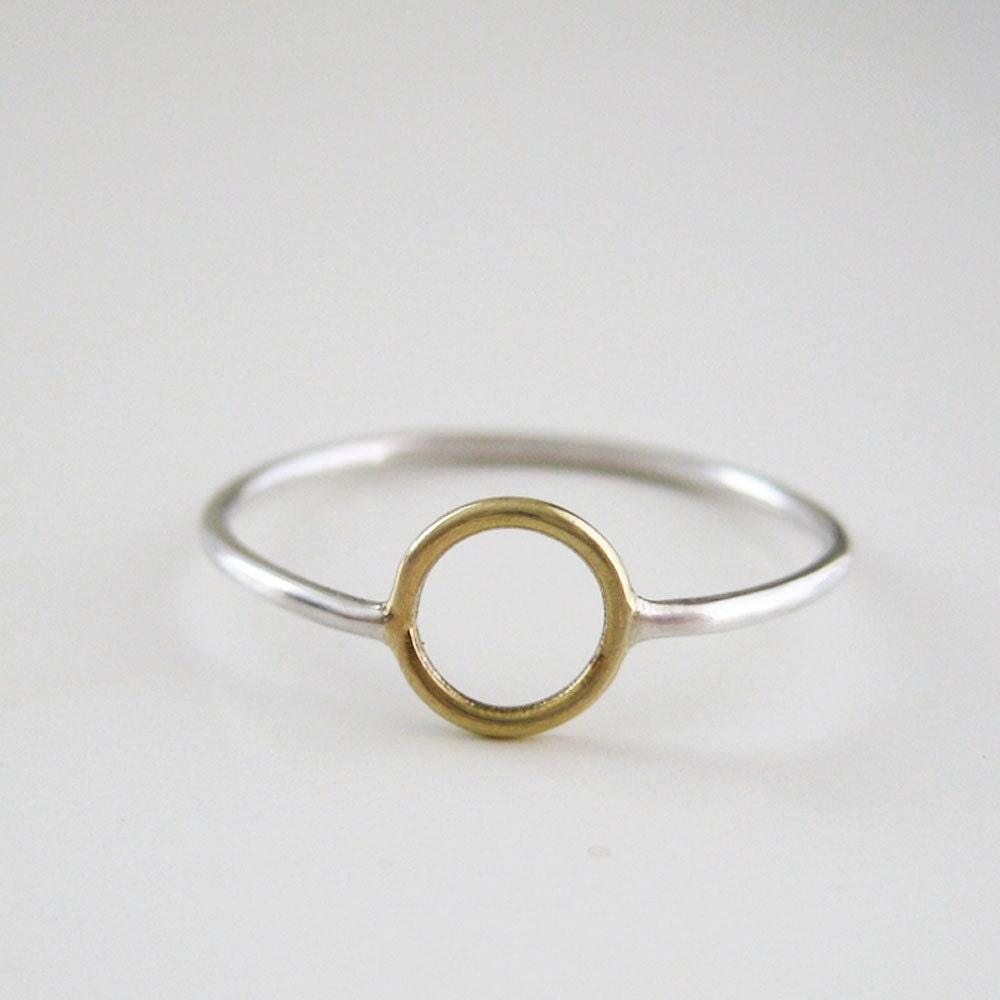 Gold & Silver Circle Ring