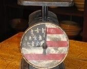 Handpainted Americana Vintage Kitchen Scale