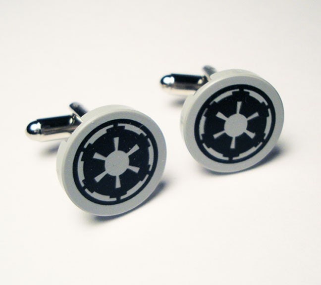 Star Wars Imperial silver toned cufflinks in gift box