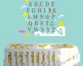 Nautical Alphabet Wall Decal Decor - Waves, Ocean, Octopus, Whales, Sailboat, Seahorse - Childrens Bedroom Wall Sticker - CL112