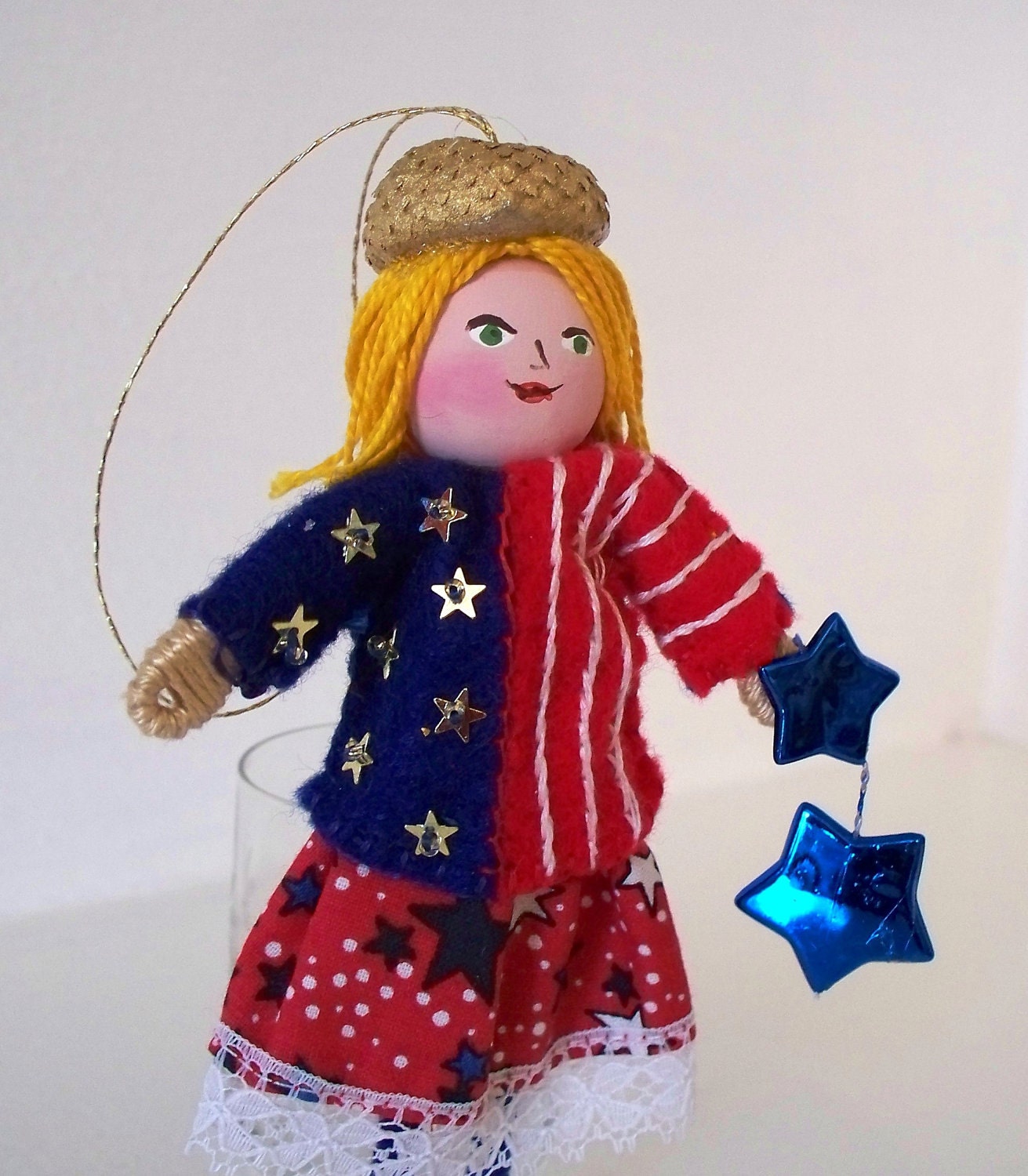 4th of July Art Doll - Love my Stars and Stripes Pixie