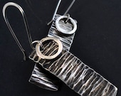 Hammered Recycled Silver Earrings