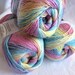 Boutique Unforgettable yarn Candied, worsted weight, Red Heart Boutique, soft pastel pinks, yellows, greens, blues
