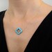 Turquoise Clover Necklace / Gold Clover Necklace / Small Quatrefoil Necklace Also Available In Sterling Silver