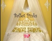 Embroidered Bed Canopy CROWN Princess Ballerina Ballet PiNk FrEe Personalized Monogram SaLe