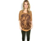 Lion tunic slouchy oversize tshirt One Size