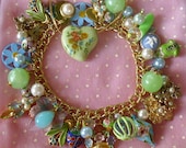 Little Creatures in My Garden Eclectic Charm Bracelet