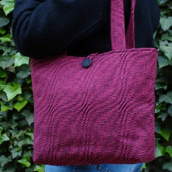 Handwoven Tote - Berry Swirl