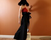 ready to ship tall gal black linen lotus wide leg pants with slip in side pockets