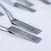 personalized rectangle hand stamped unisex tag (made to order) - necklace