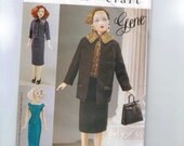 Doll Sewing Pattern Vogue 7223 Gen Trent 15 1/2 Inch Vintage Retro Coat Evening Gown 1955 Ensemble Couturier Dresses UNCUT