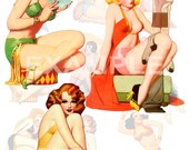 Vintage Film Pinups Digital Collage Sheet