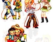Lil Cowboys And Cowgirls...Western...Digital Collage Sheet