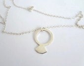 Diamond ring necklace Diamond necklace Silver necklace Silver jewelry Gifts for her Mother's Day 
