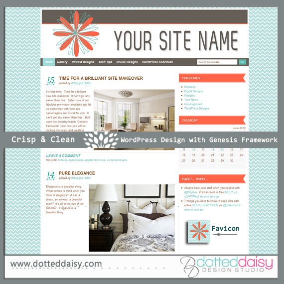 Crisp & Clean  Pre-Made WordPress Design Built on Genesis Framework