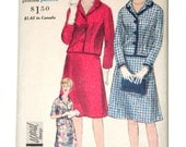 Vintage sewing pattern women's suit with jacket and flared skirt Vogue 4297 - 36 bust