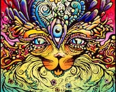 Bast, Cat Goddess giclee stretched canvas print