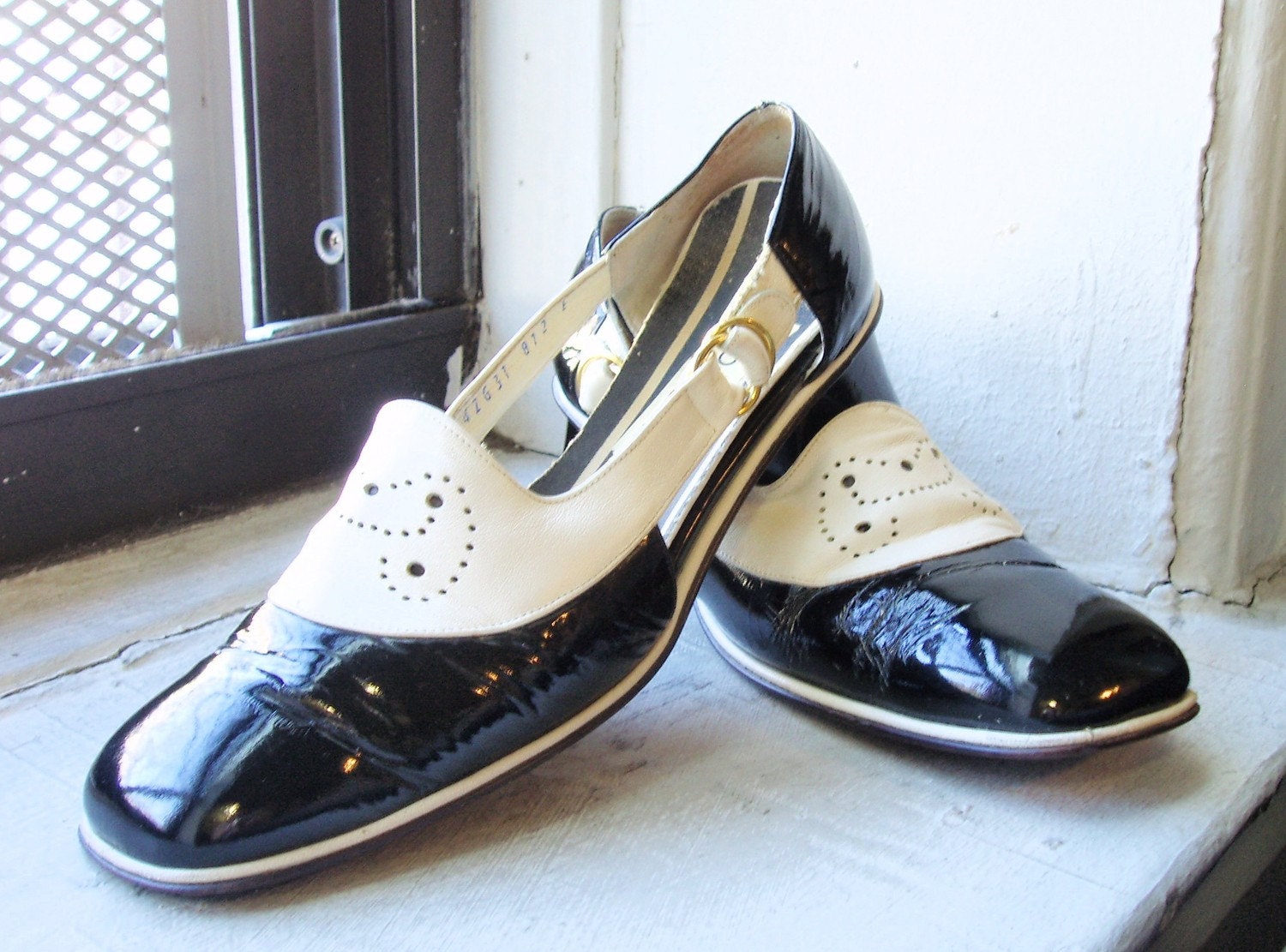 Vintage Spectator Shoes, Black & White, by Chandler's