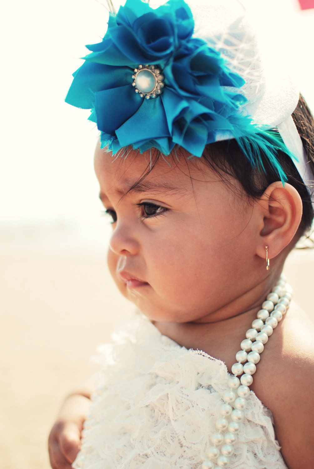 Baby Headbands..Newborn Headbands..Baby Girls Headbands..Infant..Mini top hat fascinator..Peacock..turquoise..teal..mad hatter