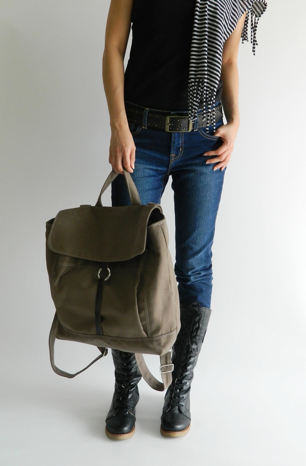 SALE - 10% OFF -  Tanya in Taupe brown // Backpack / Satchel / Rucksack / Messenger / Laptop / Tote / Women/ For Her / For Him