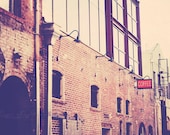 Coffee. Pasadena, California, urban alleyway, brick architecture photography Rose Bowl parade, Los Angeles photo, bowling