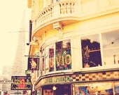 San Francisco photography, Vesuvio bar cafe Transamerica Pyramid, Beat generation poet author, book lover, Jack Kerouac was here, yellow