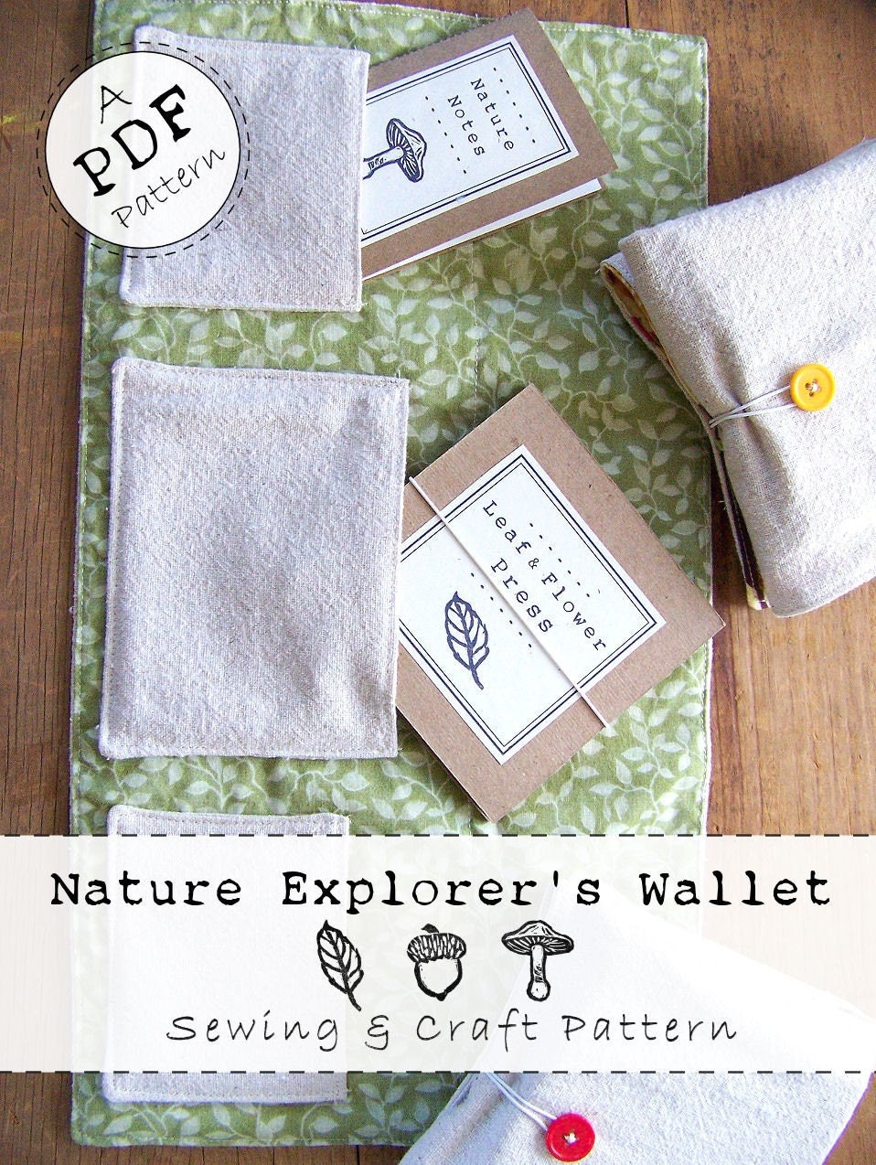 Nature Explorer's Wallet Pattern - Digital - Printable PDF