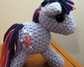 Twilight Sparkle with Cutie Mark - My Little Pony Friendship is Magic Amigurumi Crocheted MLP Plush Doll
