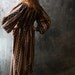 Vintage 70s Hippie Peasant Maiden Dress with Balloon Sleeves