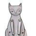 kitty cat moveable paper doll (in soft gray)