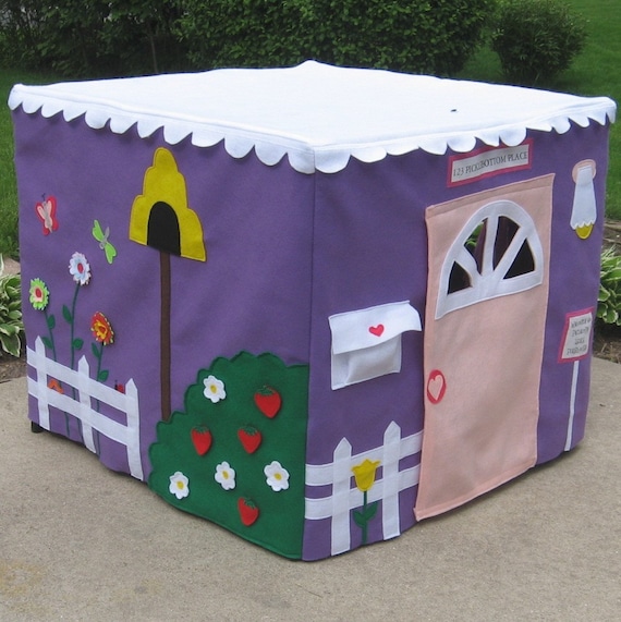 Card Table Playhouse, Toy, Handmade, Lavender Lane Cottage, Personalized, Custom Order