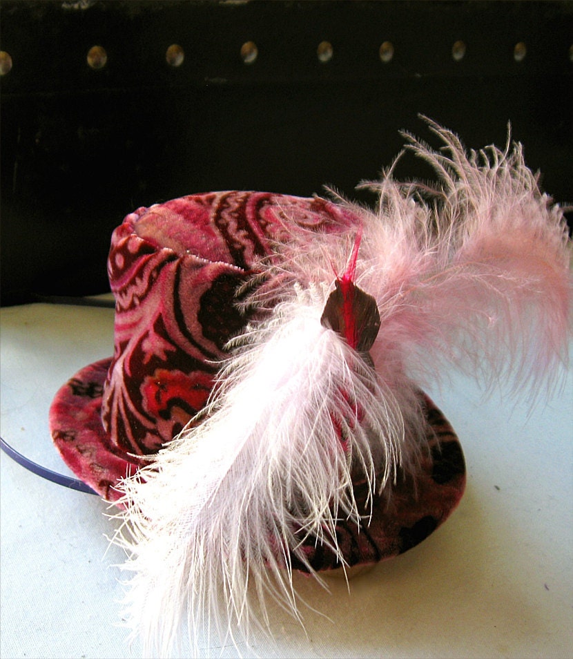 Paisley Velvet Mini Top Hat on SALE