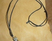 Badger claw necklace - real badger front claw on hand-braided adjustable cord in black, natural, or red-brown