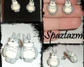My Neighbor Totoro Inspired Grinning Totoro stud earrings