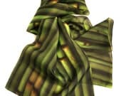 SILK SCARF  -  "Snake Grass" Fine Art Nature Image on Habotai Silk   -  14" x 72" - wearable art
