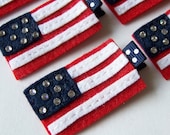 Felt American Flag Hair Clip - Red, White and Blue - Perfect for Memorial Day, Fourth of July, Labor Day or any day