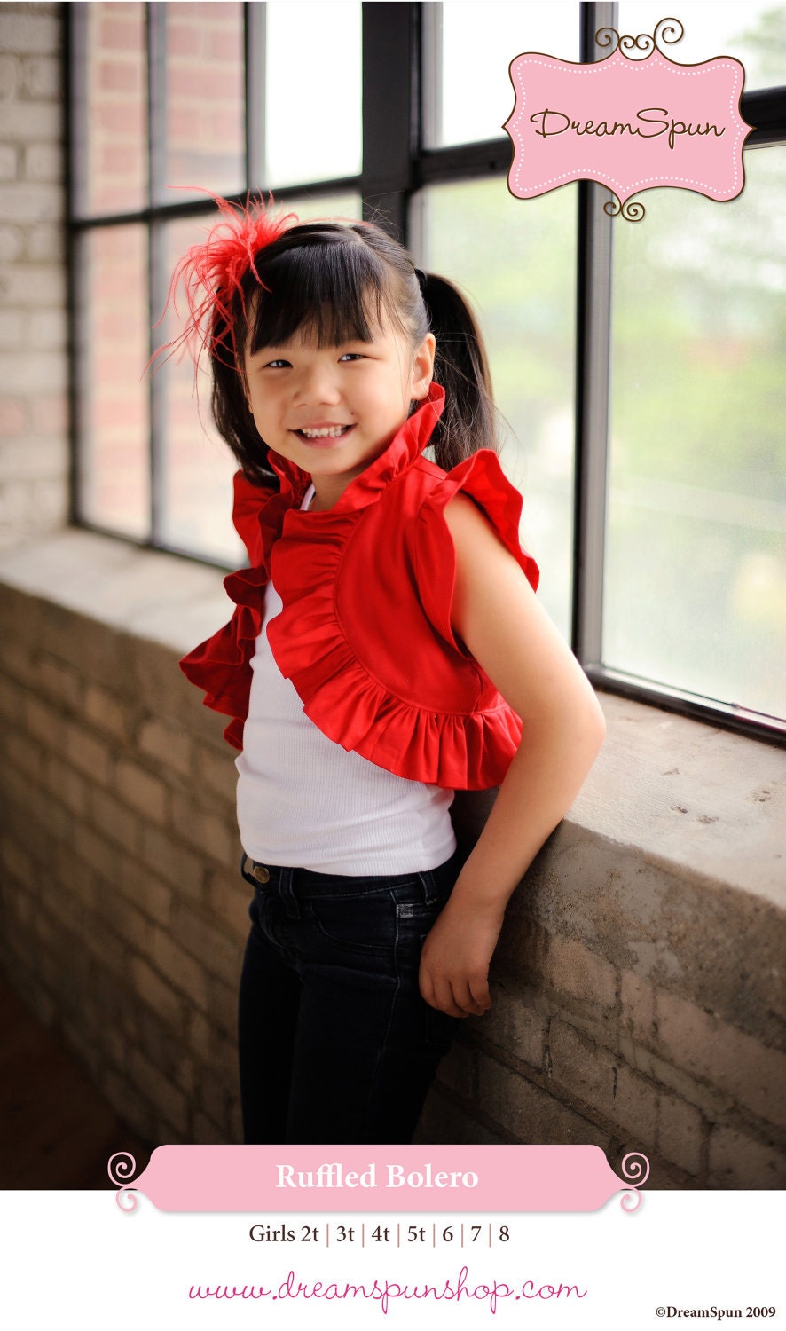 DIY Girls Ruffled Bolero by Dreamspun -  PATTERN eBOOK TUTORIAL - You Make It